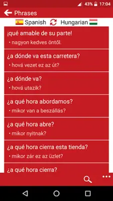 Hungarian - Spanish android App screenshot 5